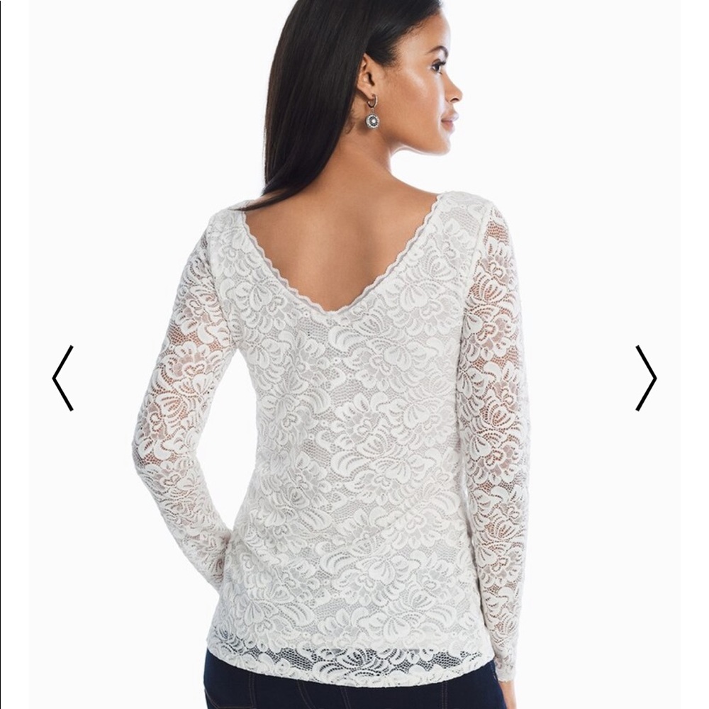 WHBM reversible lace top
